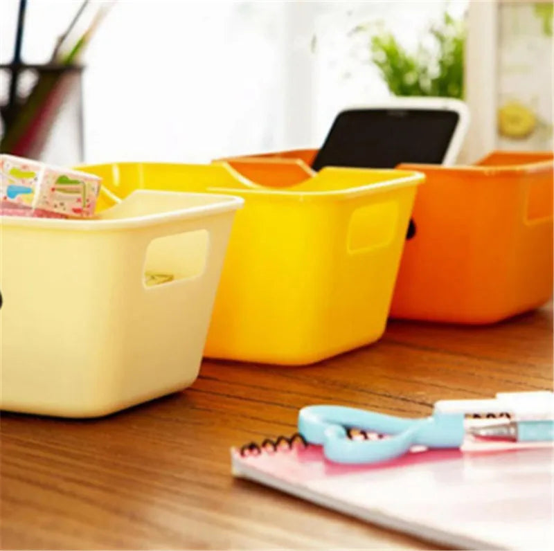 Hot Sale Storage Basket Student Desktop Snack Storage Box Plastic Cosmetic Storage Box Household Kitchen Sorting Box Makeup Box