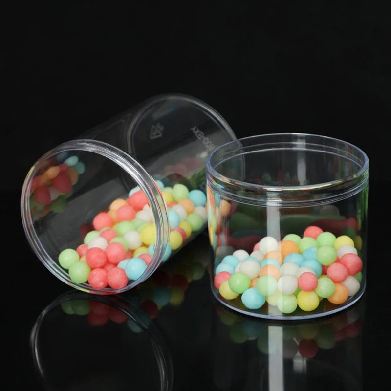 Home Storage Round Square Plastic Transparent Storage Box Jewelry Beads Fishing Accessories Candy Box
