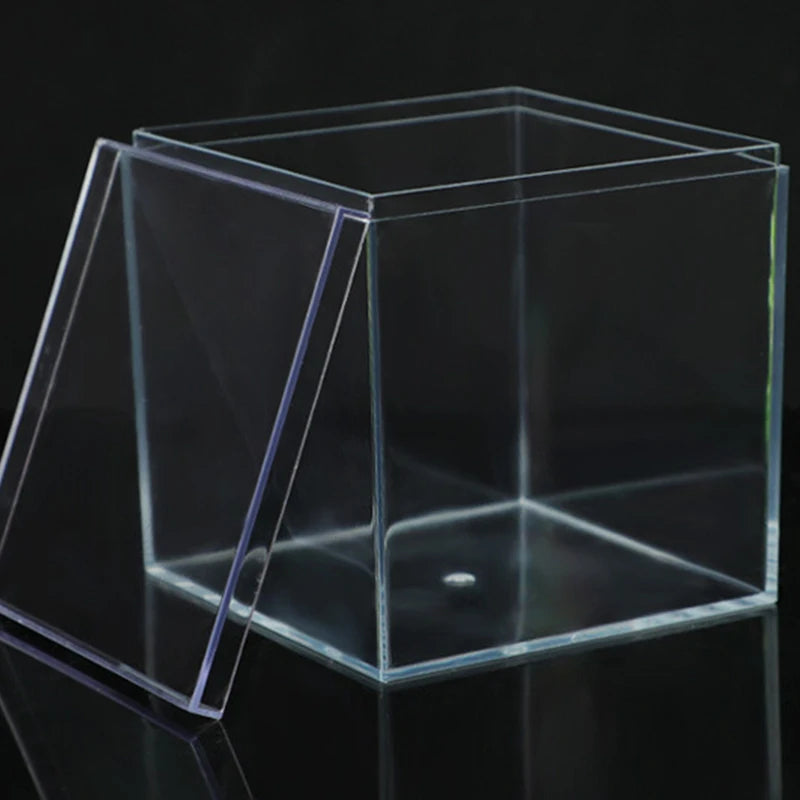 Home Storage Round Square Plastic Transparent Storage Box Jewelry Beads Fishing Accessories Candy Box
