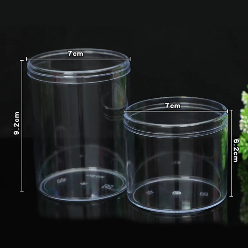 Home Storage Round Square Plastic Transparent Storage Box Jewelry Beads Fishing Accessories Candy Box