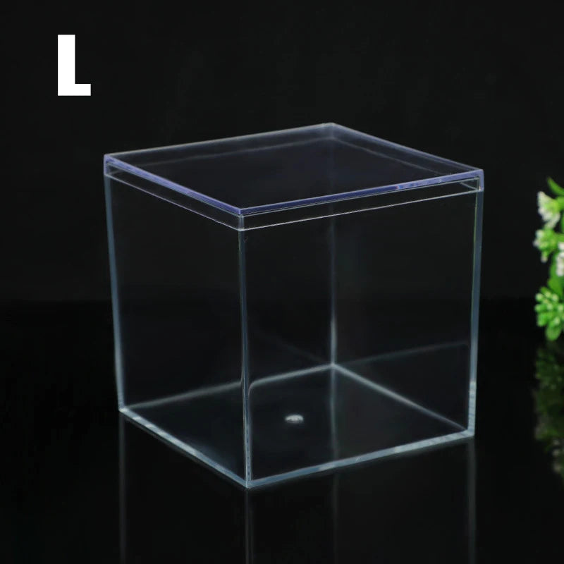 Home Storage Round Square Plastic Transparent Storage Box Jewelry Beads Fishing Accessories Candy Box