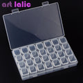 Clear Storage Box 28 Grids Separate Slots Jewelry Beads Nail Art Rhinestones Organizer Display Case for Craft Tools