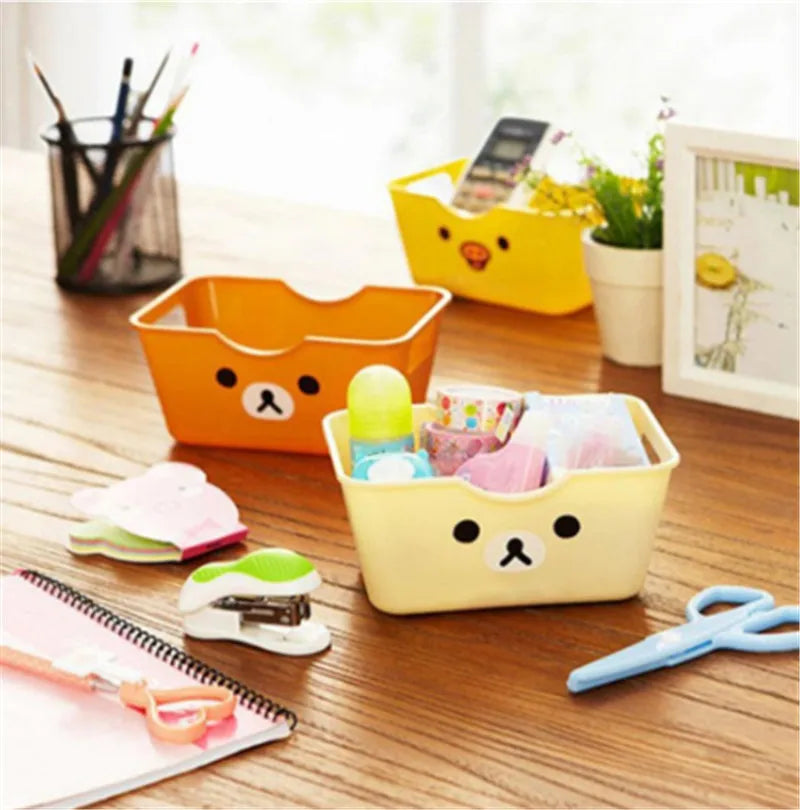Hot Sale Storage Basket Student Desktop Snack Storage Box Plastic Cosmetic Storage Box Household Kitchen Sorting Box Makeup Box