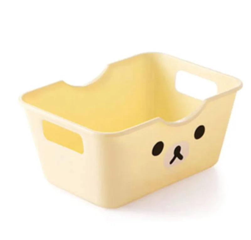 Hot Sale Storage Basket Student Desktop Snack Storage Box Plastic Cosmetic Storage Box Household Kitchen Sorting Box Makeup Box