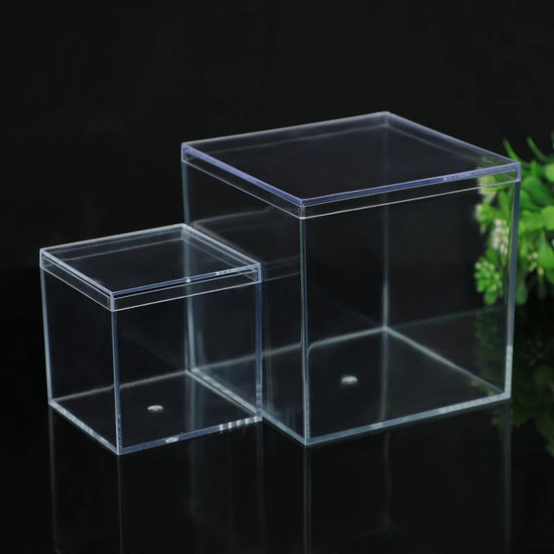 Home Storage Round Square Plastic Transparent Storage Box Jewelry Beads Fishing Accessories Candy Box