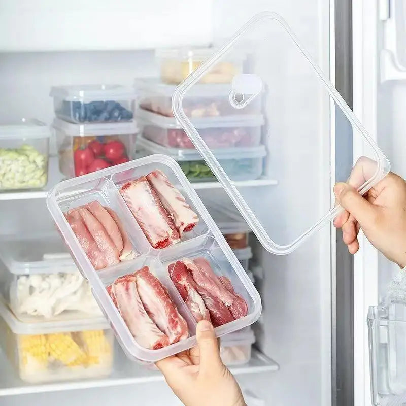 Refrigerator Food Storage Containers, Suitable For Meat And Other Food, Food-grade Airtight Containers, 2/4/6 Compartments.