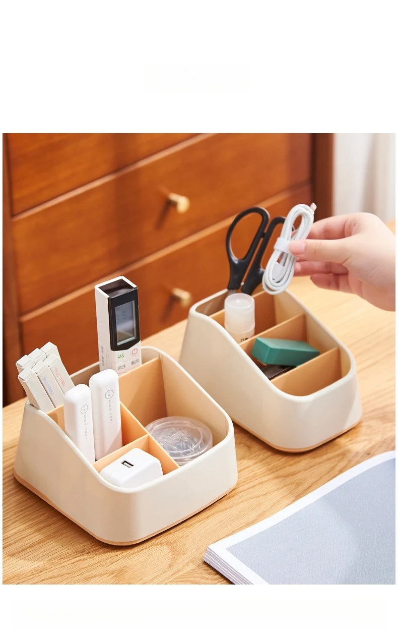 Desktop storage box, key, remote control, grid storage, desk stationery, sundries, cosmetics, desk sorting box