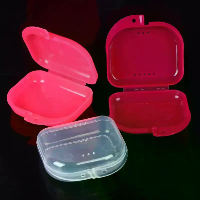 Denture Storage Box Dental Retainer Mouth Guard Container Plastic Oral Hygiene Supplies Tray Dental Appliance Case Oral Tools