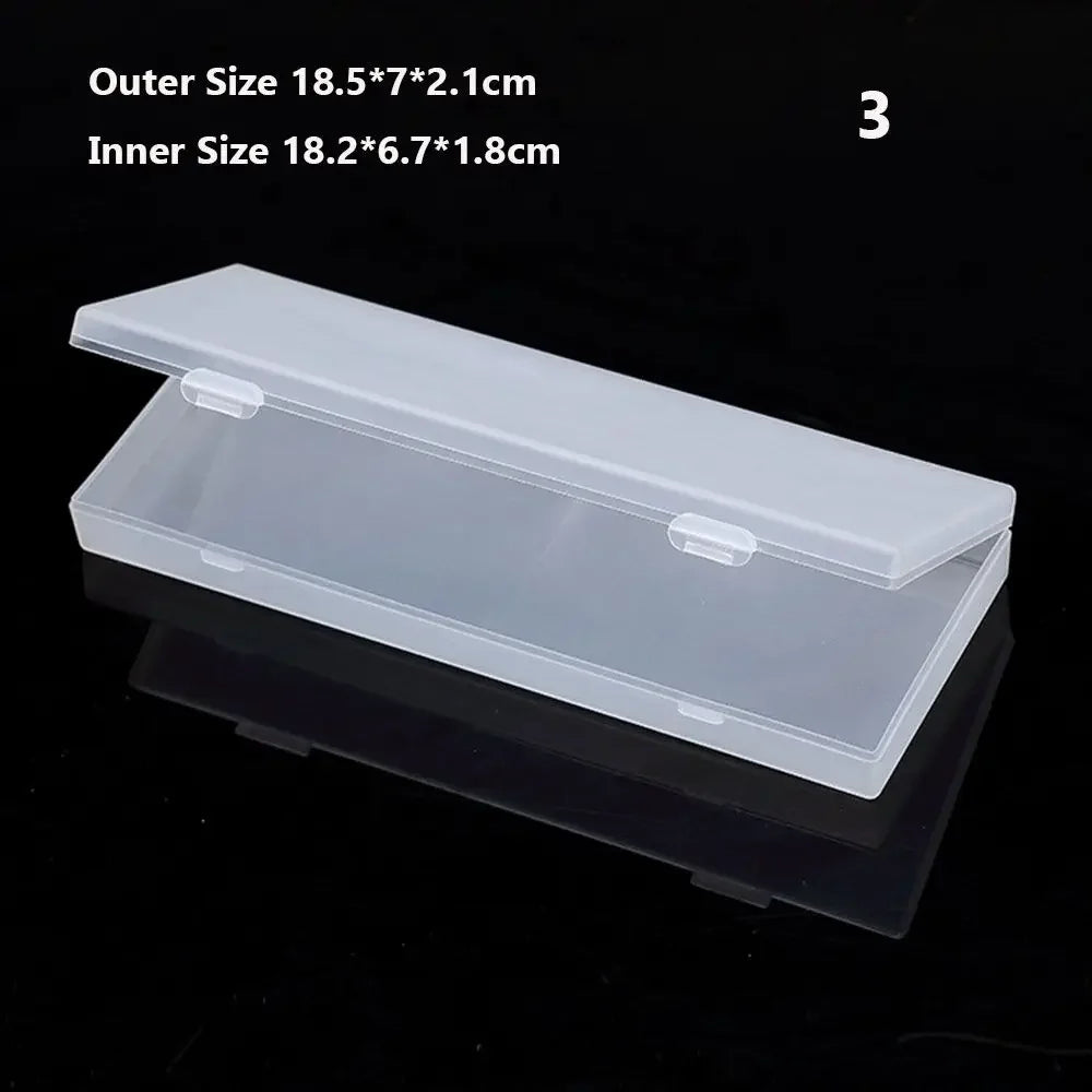 Multi Sizes Transparent Storage Box Square Small Items Case Jewelry Beads Container Fishing Tools Box Sundries Organizer Case