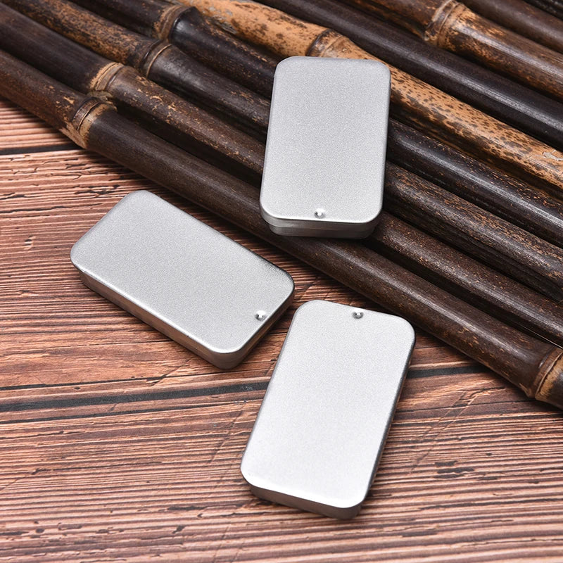 Iron Box Slide Cover Storage Box Jewelry Pill Cases Coin Candy Box