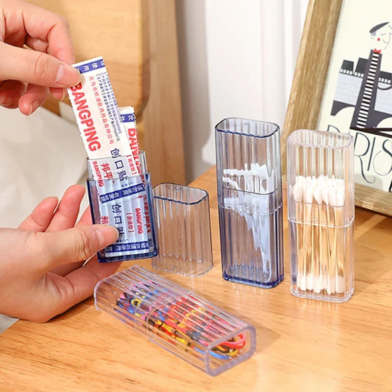 Household Storage Supplies Cotton Swab Storage Box Portable Travel Toothpick Band-aid Box