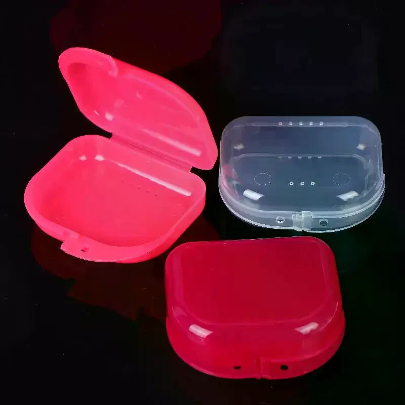 Denture Storage Box Dental Retainer Mouth Guard Container Plastic Oral Hygiene Supplies Tray Dental Appliance Case Oral Tools