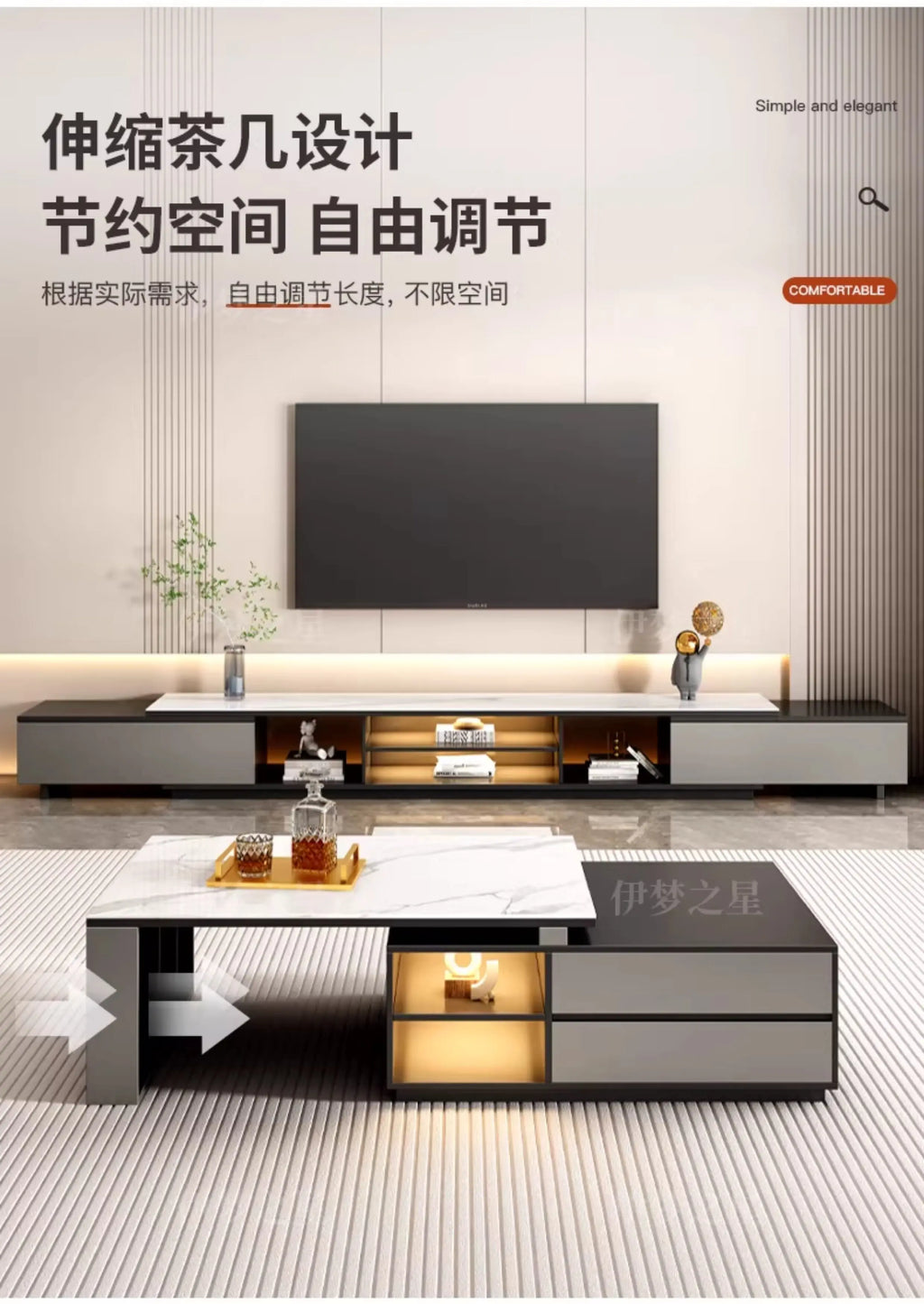 Storage Luxury Tv Cabinet Simple Showcase Display Corner Tv Cabinet Organizer Design Meuble Television Salon Home Accessories