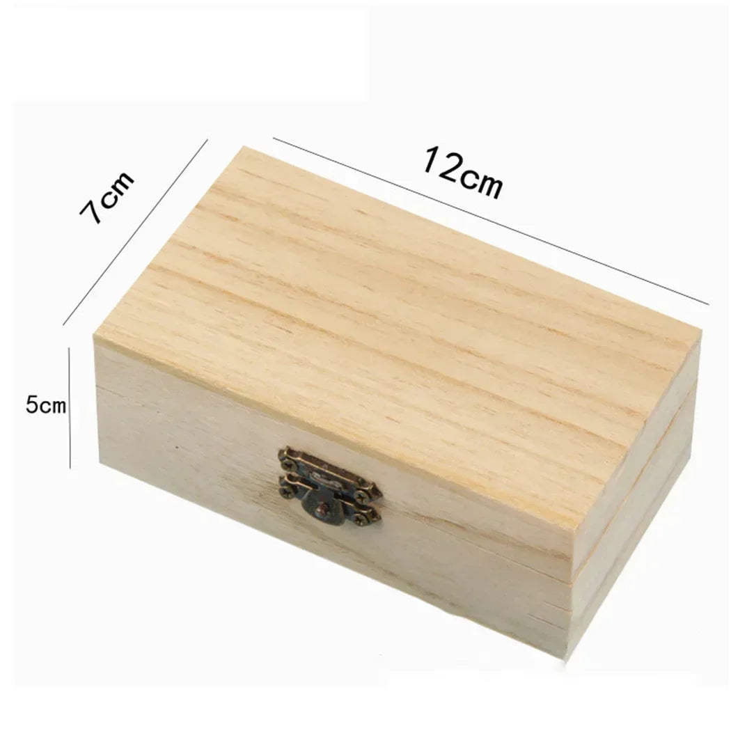 Plain Wooden Square Hinged Storage Boxes Craft Gift Box For Jewelry Case Box Home Sundries Storage Container Christmas Candy Box