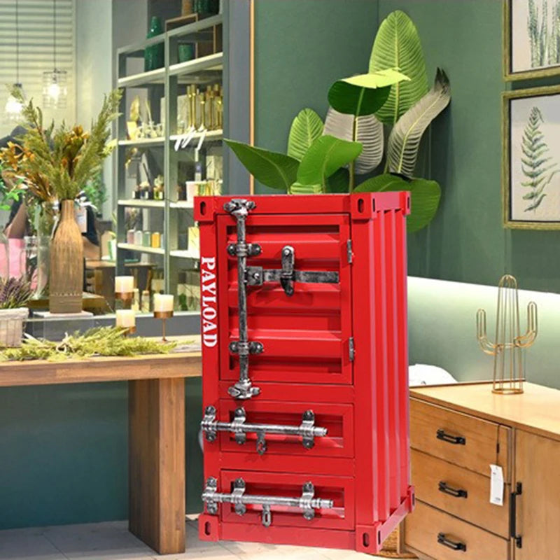 Iron Storage Boxes Vintage Creative Drawer Storage Cabinet Drawer Type Organizer Box for Living Room Accessory Metal Container