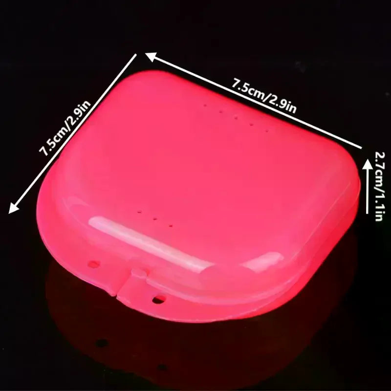 Denture Storage Box Dental Retainer Mouth Guard Container Plastic Oral Hygiene Supplies Tray Dental Appliance Case Oral Tools