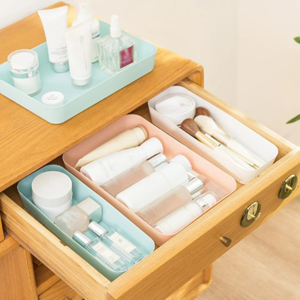 Storage Trays Drawer Partition Storage Box Kitchen Tableware Small Storage Box Multifunctional Cosmetics Sundries Storage Tray