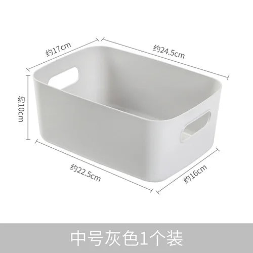 1-piece S-L Dormitory Miscellaneous Storage Box Desktop Cosmetic Storage Box Bathroom Kitchen Bedroom Plastic Storage Basket