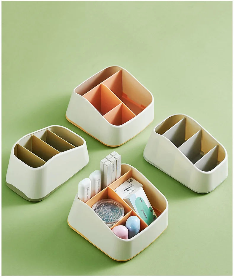 Desktop storage box, key, remote control, grid storage, desk stationery, sundries, cosmetics, desk sorting box