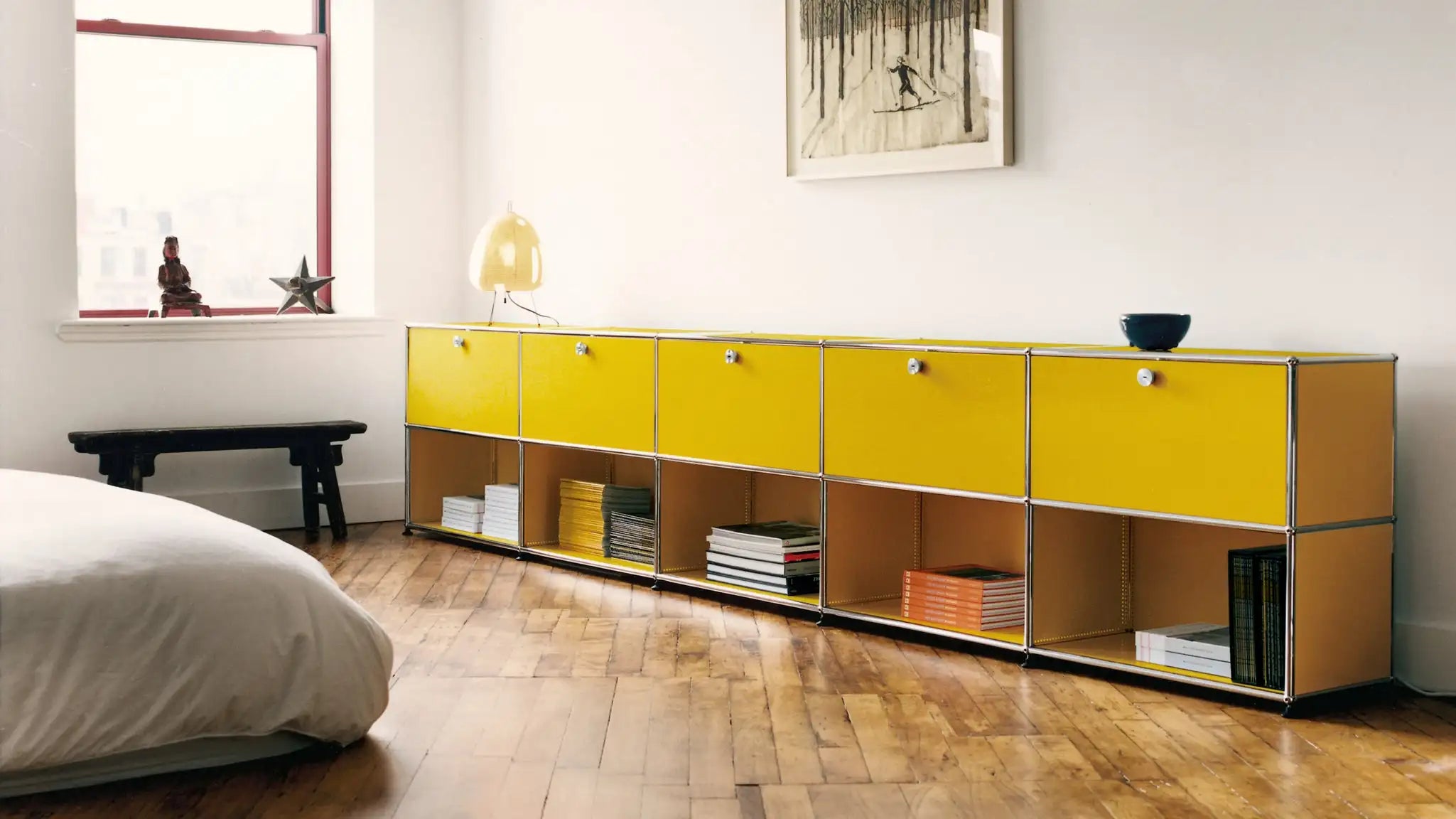 Modern Classical Large Capacity Stainless Steel Storage Cabinet 2 Drawers Shelves 5-Year Warranty for Home Apartment Living Room