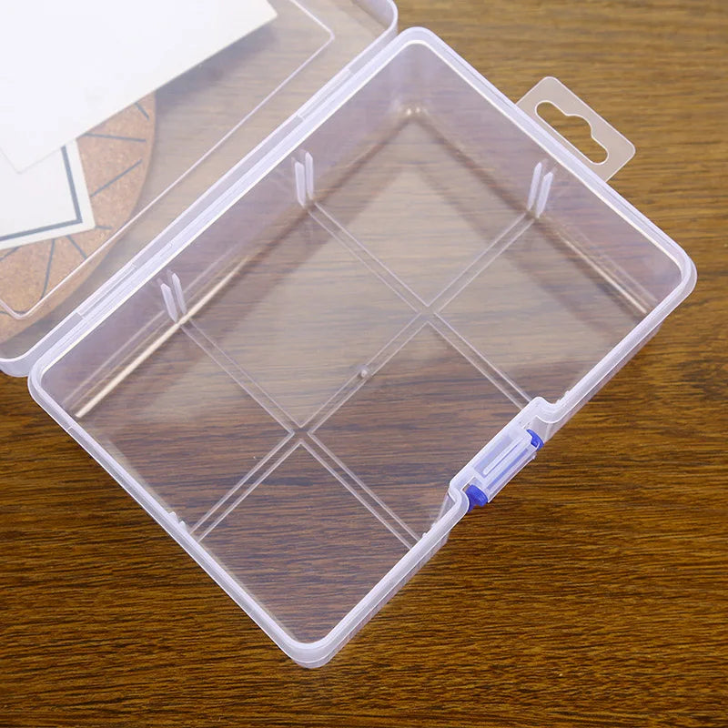 1PC Storage Box Large Capacity Transparent Plastic Cosmetic Storage Box Holder Case Container Organizer Container Small Accessor