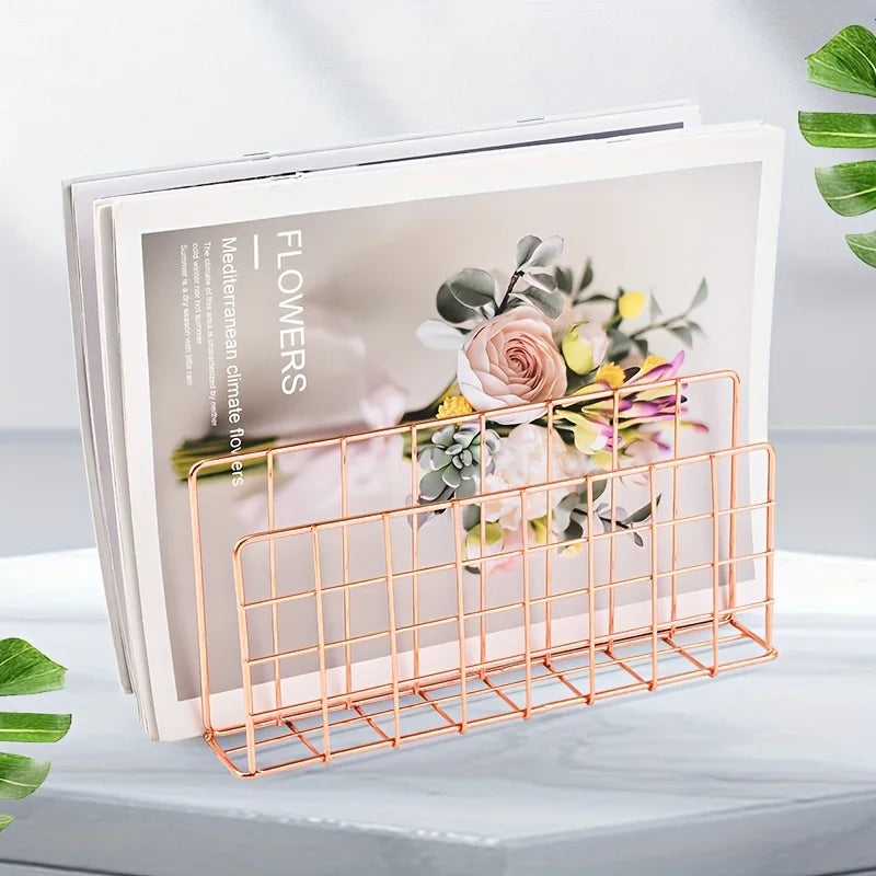 Modern desktop storage racks, bookshelf storage, modern magazine and newspaper storage boxes, book stands