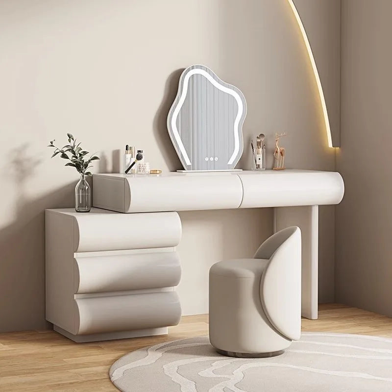 Luxury Bedroom Storage Cabinet Dressing Table Recamera Makeup Dressing Table Comfortable White Tocadores De Maquillaje Furniture
