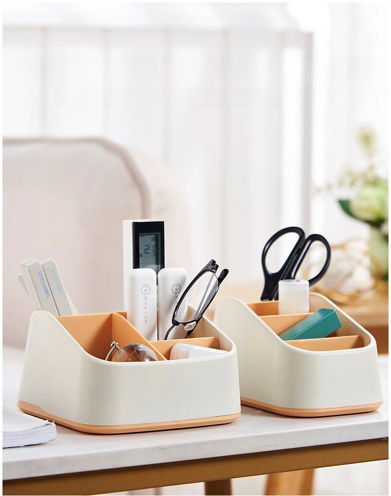 Desktop storage box, key, remote control, grid storage, desk stationery, sundries, cosmetics, desk sorting box