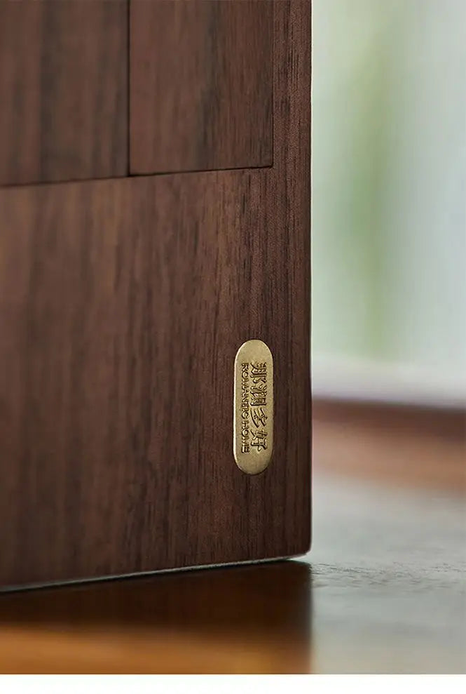 Walnut jewelry storage box High appearance level delicate earrings Stud necklace jewelry multi-layer jewelry box Solid wood