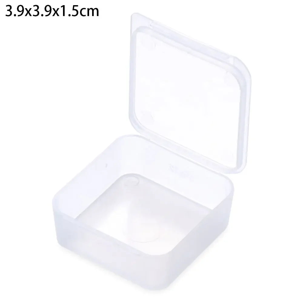 Multi Sizes Transparent Storage Box Square Small Items Case Jewelry Beads Container Fishing Tools Box Sundries Organizer Case