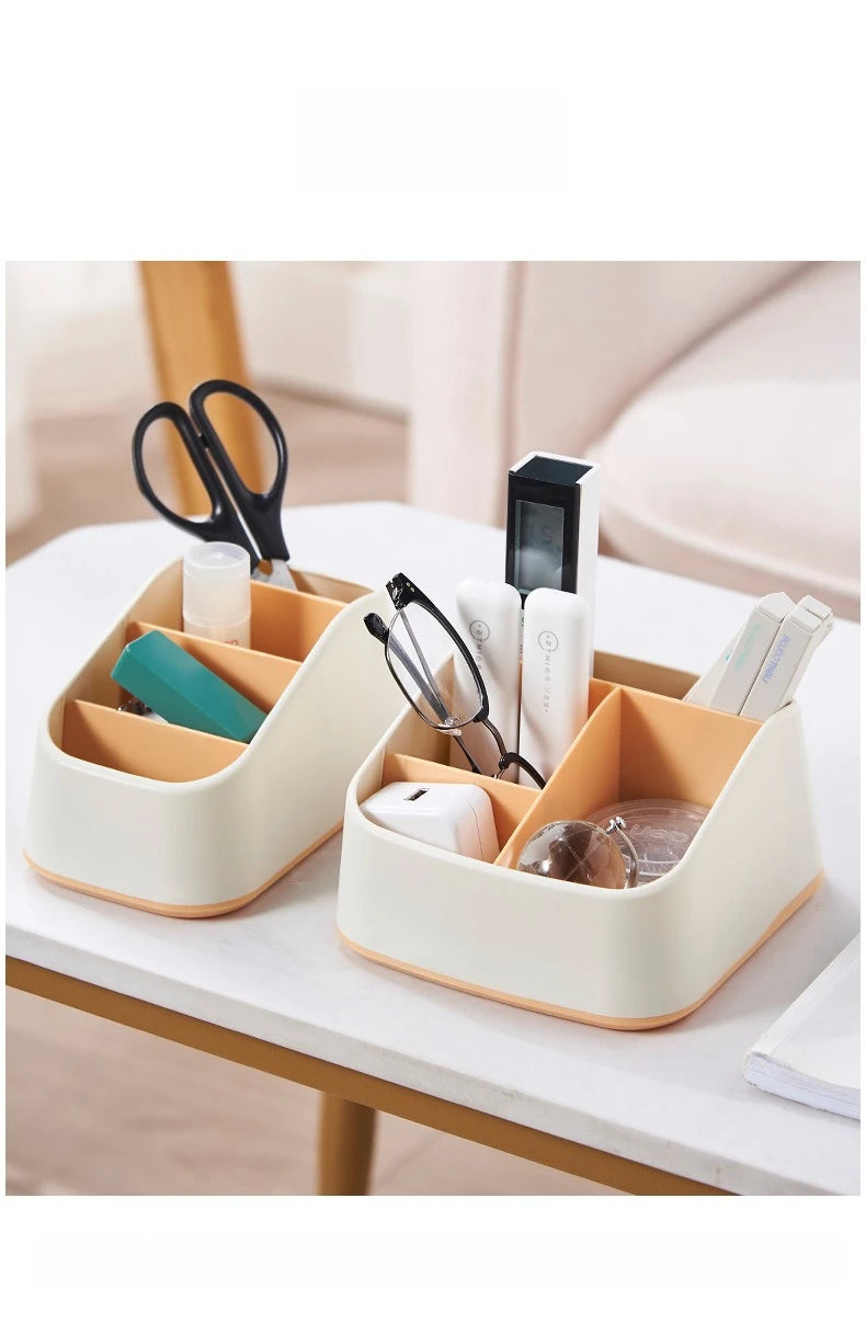 Desktop storage box, key, remote control, grid storage, desk stationery, sundries, cosmetics, desk sorting box