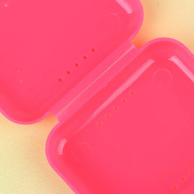 Denture Storage Box Dental Retainer Mouth Guard Container Plastic Oral Hygiene Supplies Tray Dental Appliance Case Oral Tools