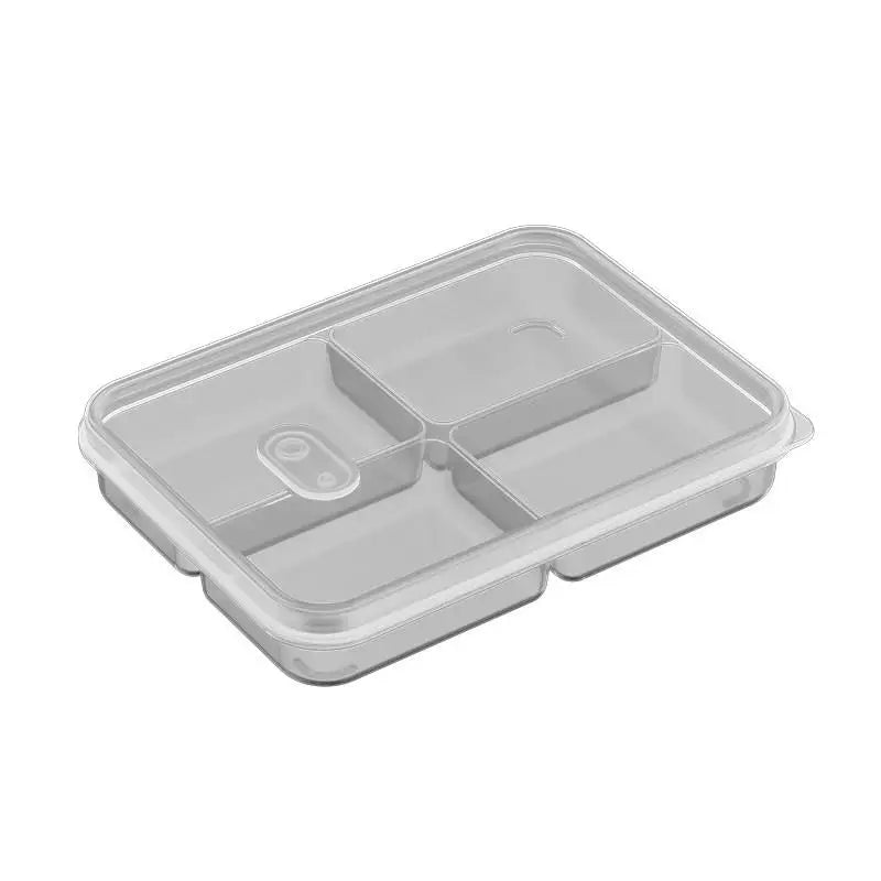 1/3PCS 2/3/6 Grids Refrigerator Storage Boxes With Holes Scallions Meat Fresh Box Food Container Cold Storage Crisper Sealed