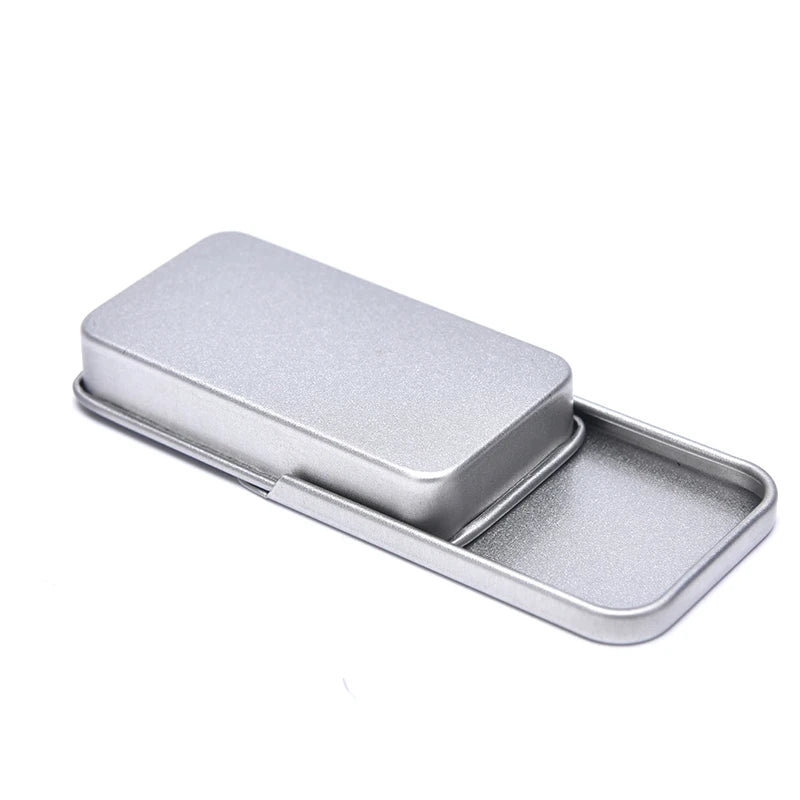 Iron Box Slide Cover Storage Box Jewelry Pill Cases Coin Candy Box