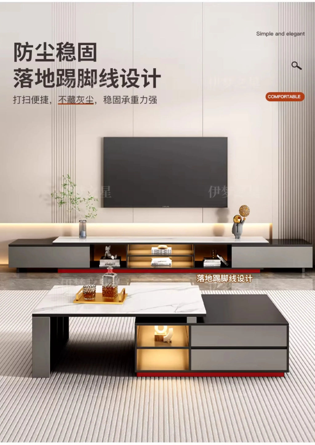 Storage Luxury Tv Cabinet Simple Showcase Display Corner Tv Cabinet Organizer Design Meuble Television Salon Home Accessories