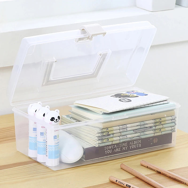 Mask Storage Box With Handle Household Dust-proof Sealed Large-Capacity Box Waterproof Dustproof Sundries Storage Box Holder