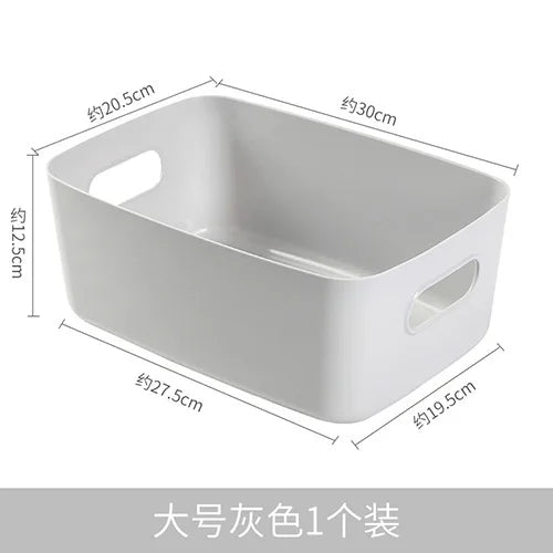 1-piece S-L Dormitory Miscellaneous Storage Box Desktop Cosmetic Storage Box Bathroom Kitchen Bedroom Plastic Storage Basket