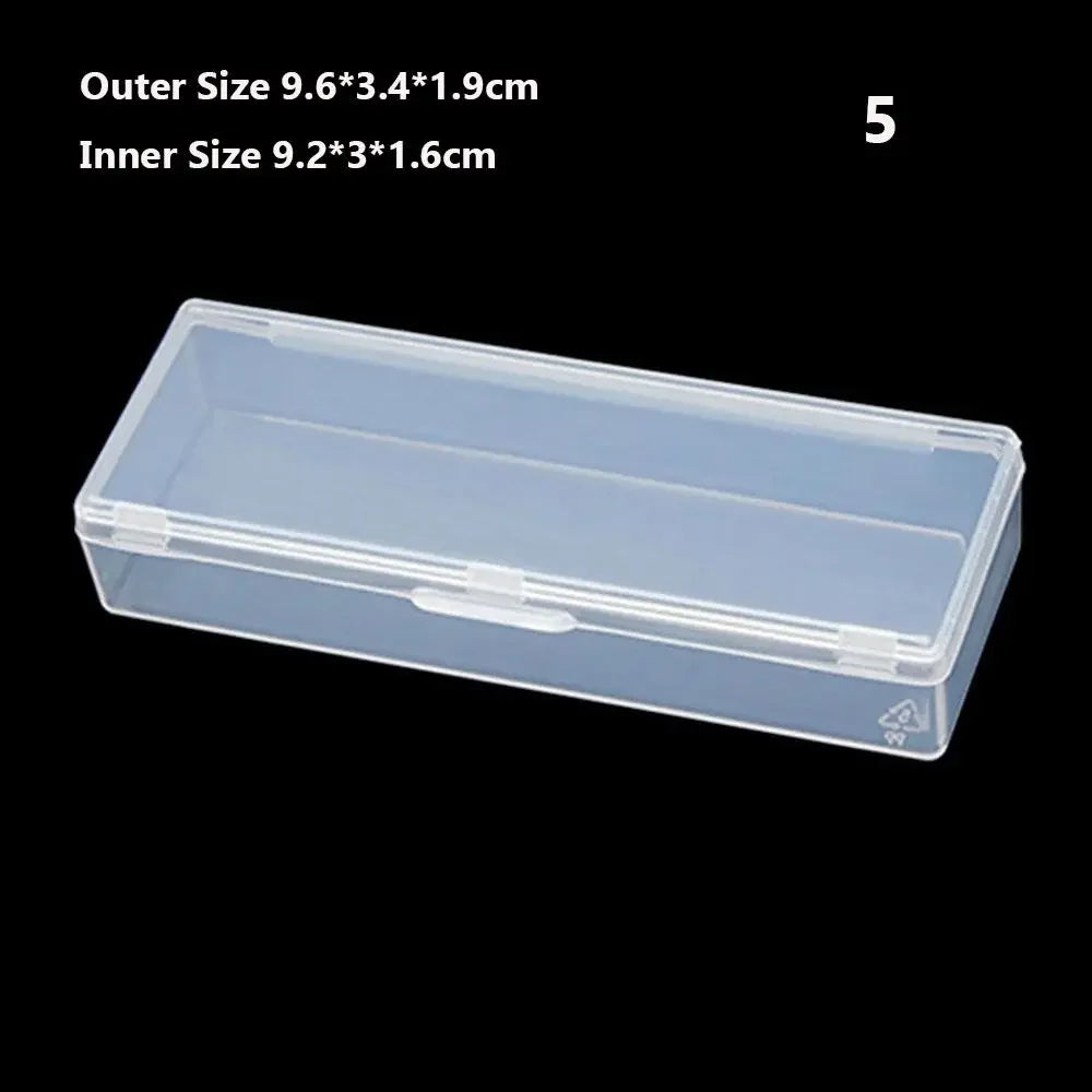 Multi Sizes Transparent Storage Box Square Small Items Case Jewelry Beads Container Fishing Tools Box Sundries Organizer Case