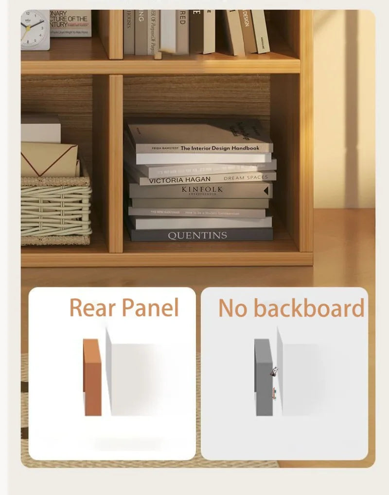 Solid Wood Floor-standing Storage Holders Unpainted Kindergarten Living Room Rack Strong Load-bearing Simple Modern Home Storage