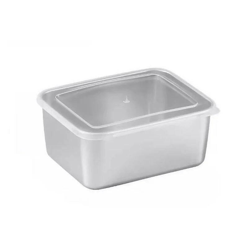 Storage Containers, Stainless Steel Fresh-keeping Box With Lid, Leak Proof And Stackable Food Sealed Box, For Camping