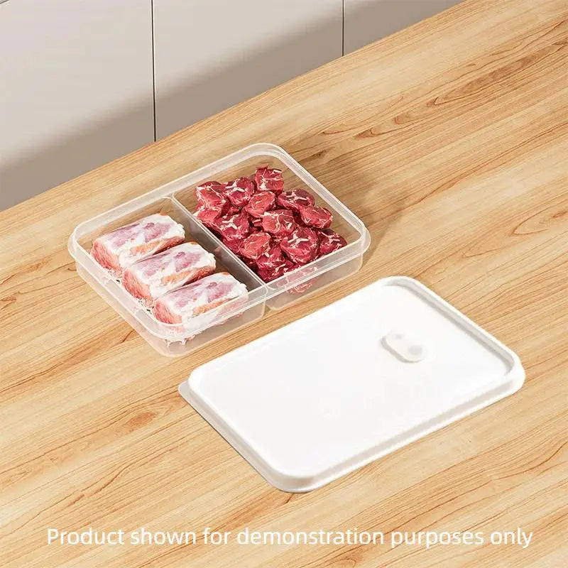 Refrigerator Storage Box Packed Meal Crisper Food Grade Sealed Food Meat 2/4/6 Compartment Refrigerated Storage Box