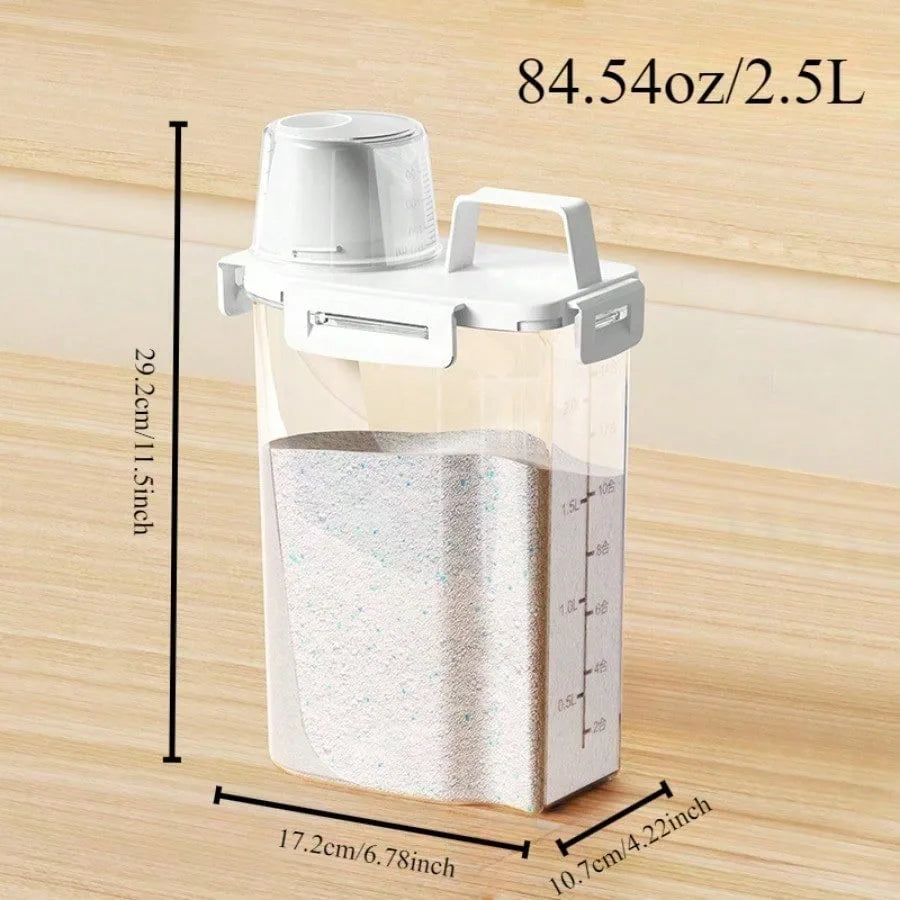 2.5L Covered Moisture-proof Sealed Storage Container - Used for Grain, Nut, Flour, Rice Food Storage Boxes