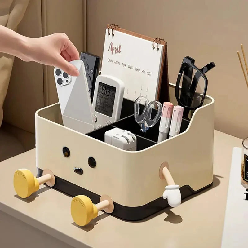 Multifunctional Desktop Storage Box, Cosmetic Organisation Shelf Countertop Storage And Display Box Remote Control Storage Box