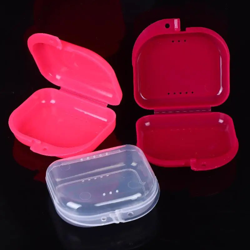 Denture Storage Box Dental Retainer Mouth Guard Container Plastic Oral Hygiene Supplies Tray Dental Appliance Case Oral Tools