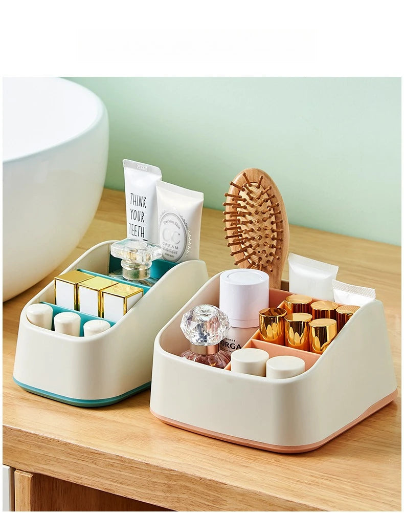 Desktop storage box, key, remote control, grid storage, desk stationery, sundries, cosmetics, desk sorting box