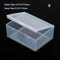 Multi Sizes Transparent Storage Box Square Small Items Case Jewelry Beads Container Fishing Tools Box Sundries Organizer Case