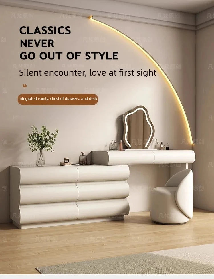 Luxury Bedroom Storage Cabinet Dressing Table Recamera Makeup Dressing Table Comfortable White Tocadores De Maquillaje Furniture