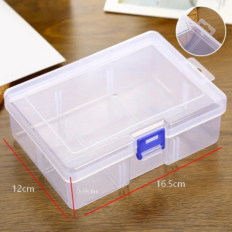 1PC Storage Box Large Capacity Transparent Plastic Cosmetic Storage Box Holder Case Container Organizer Container Small Accessor