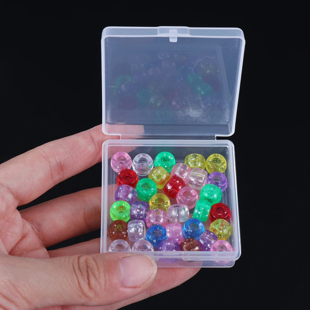 Multi Sizes Transparent Storage Box Square Small Items Case Jewelry Beads Container Fishing Tools Box Sundries Organizer Case