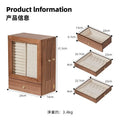 Walnut jewelry storage box High appearance level delicate earrings Stud necklace jewelry multi-layer jewelry box Solid wood